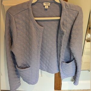 J. Crew Light Purple Quilted Cardigan/Jacket